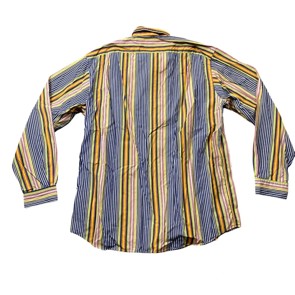 Polo Ralph Lauren Large Westerton 100% Cotton Long Sleeve Striped Button Up